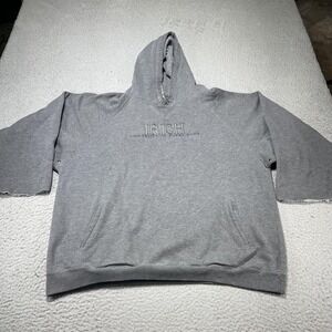 Notre Dame Fighting Irish Sweatshirt Mens Large Gray NCAA Jansport Hoodie Cutoff